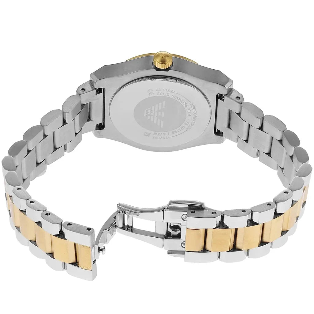 Emporio Armani Women’s Quartz Two-Tone Stainless Steel Mother Of Pearl Dial 32mm Watch AR11559