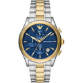 Emporio Armani Men’s Chronograph Quartz Two-Tone Stainless Steel Blue Dial 42mm Watch AR11579