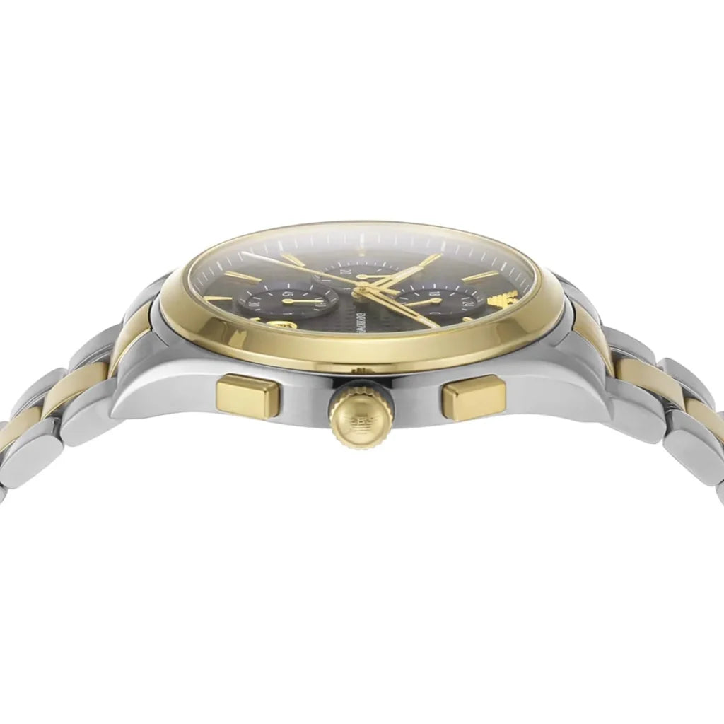 Emporio Armani Men’s Chronograph Quartz Two-Tone Stainless Steel Blue Dial 42mm Watch AR11579