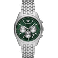 Emporio Armani Men’s Quartz Silver Stainless Steel Green Dial 41mm Watch AR11581