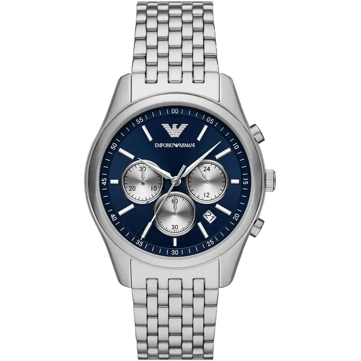 Emporio Armani Men’s Quartz Silver Stainless Steel Blue Dial 41mm Watch AR11582