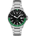 Emporio Armani Men’s Quartz Silver Stainless Steel Black Dial 42mm Watch AR11589