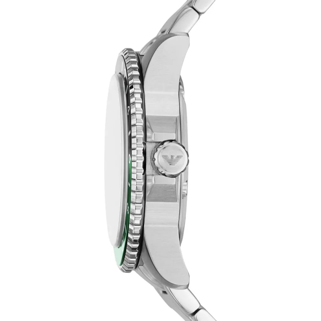 Emporio Armani Men’s Quartz Silver Stainless Steel Black Dial 42mm Watch AR11589