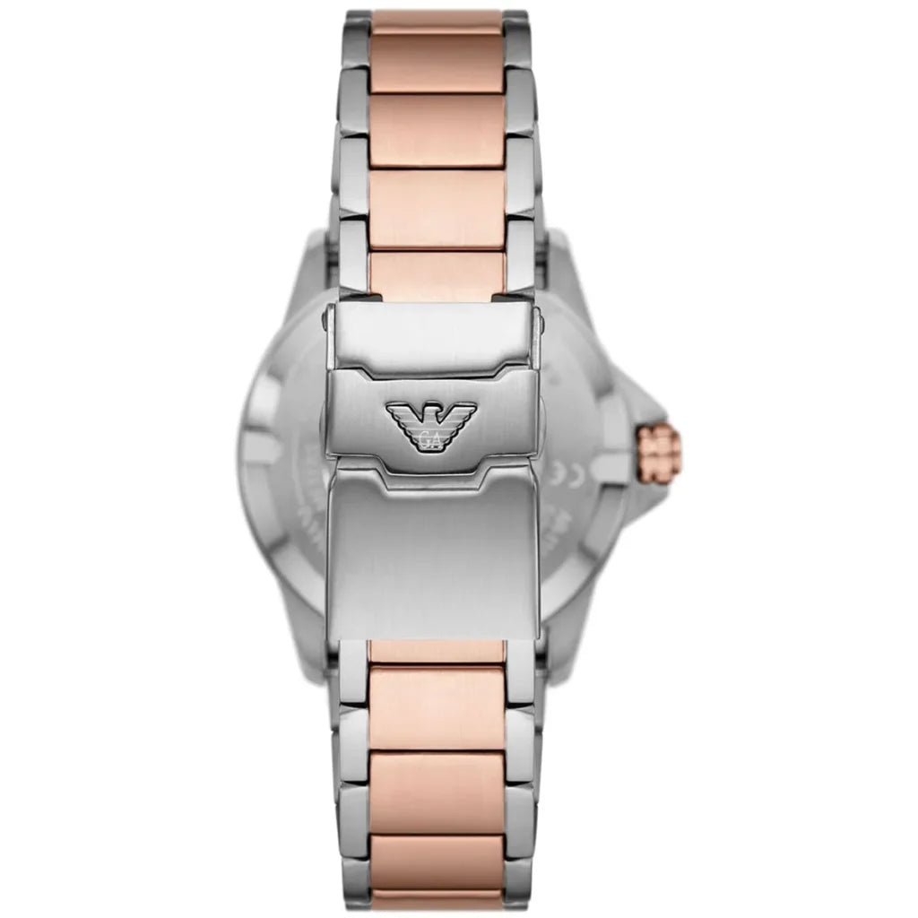 Emporio Armani Men’s Quartz Two-tone Stainless Steel Silver Dial 42mm Watch AR11591