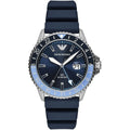 Emporio Armani Men’s Quartz Blue Silicone Strap Blue Dial 42mm Watch AR11592