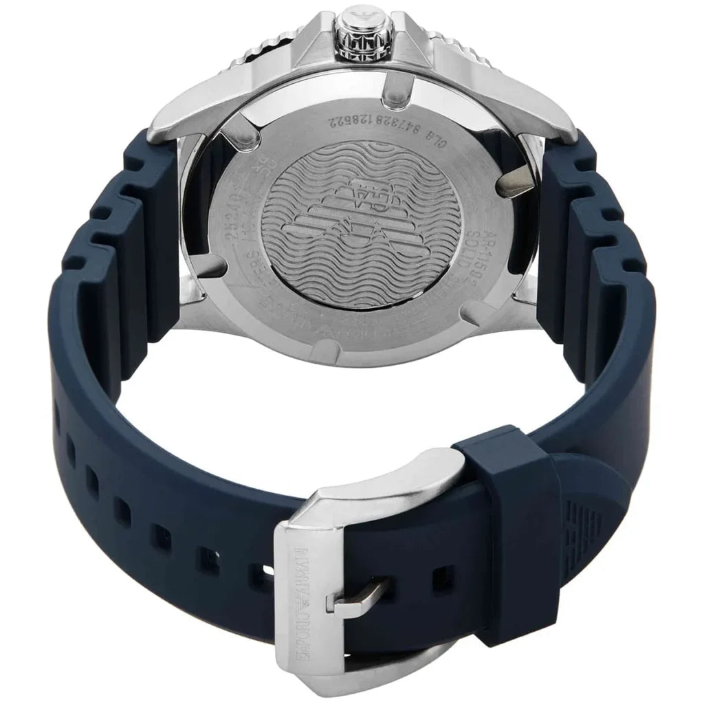 Emporio Armani Men’s Quartz Blue Silicone Strap Blue Dial 42mm Watch AR11592