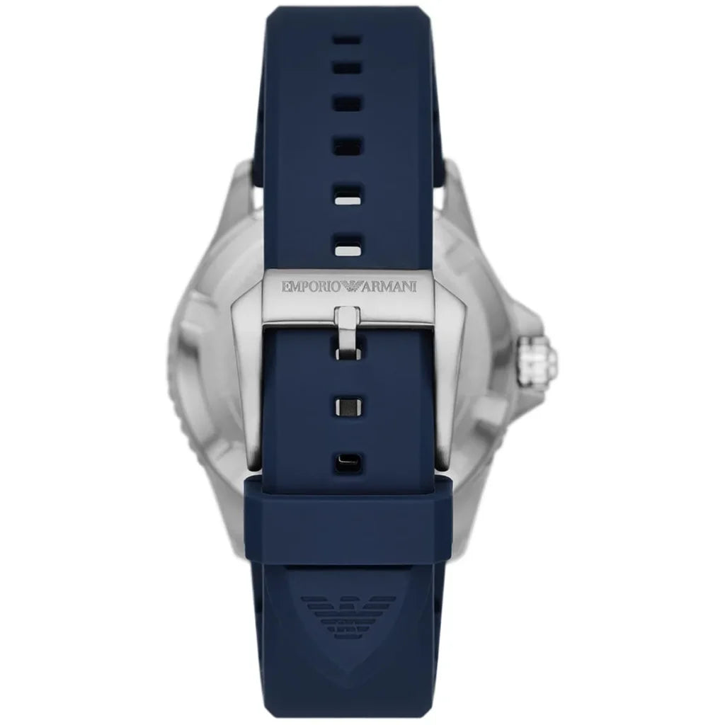 Emporio Armani Men’s Quartz Blue Silicone Strap Blue Dial 42mm Watch AR11592