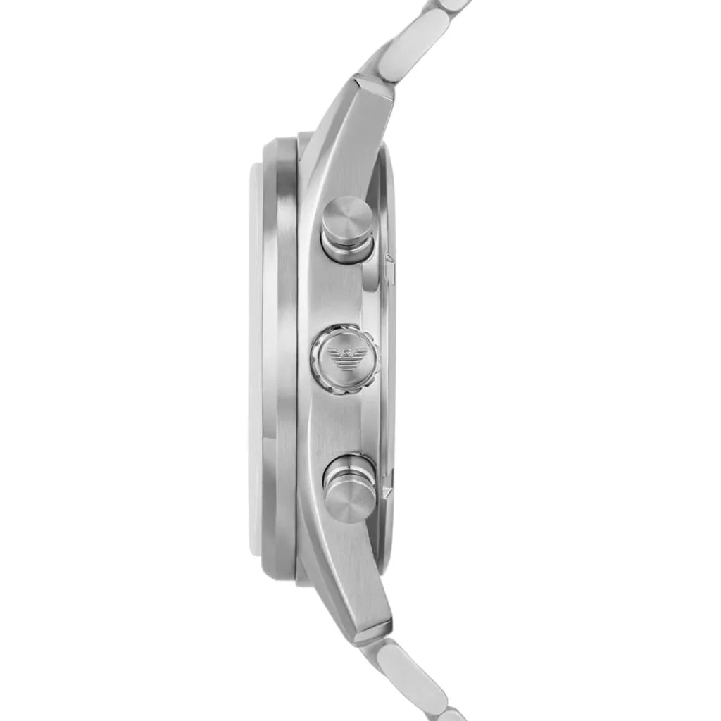 Emporio Armani Men’s Chronograph Quartz Silver Stainless Steel Silver Dial 42mm Watch AR11636