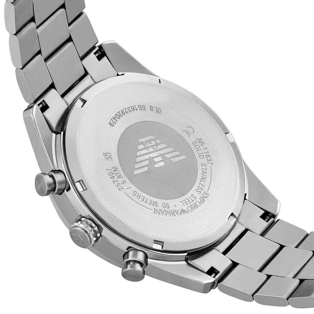 Emporio Armani Men’s Quartz Silver Stainless Steel Green Dial 42mm Watch AR11637