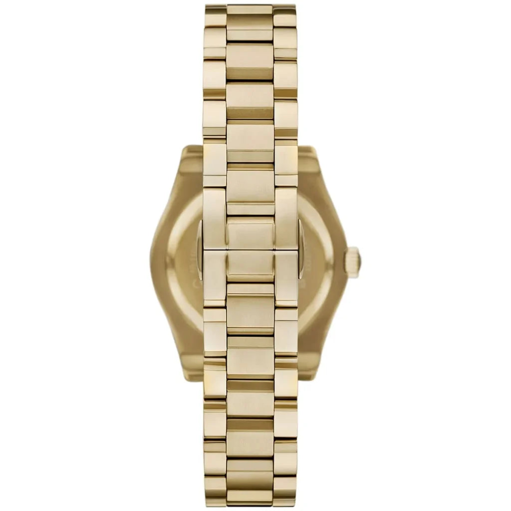 Emporio Armani Women’s Quartz Gold Stainless Steel Mother Of Pearl White Dial 32mm Watch AR11657