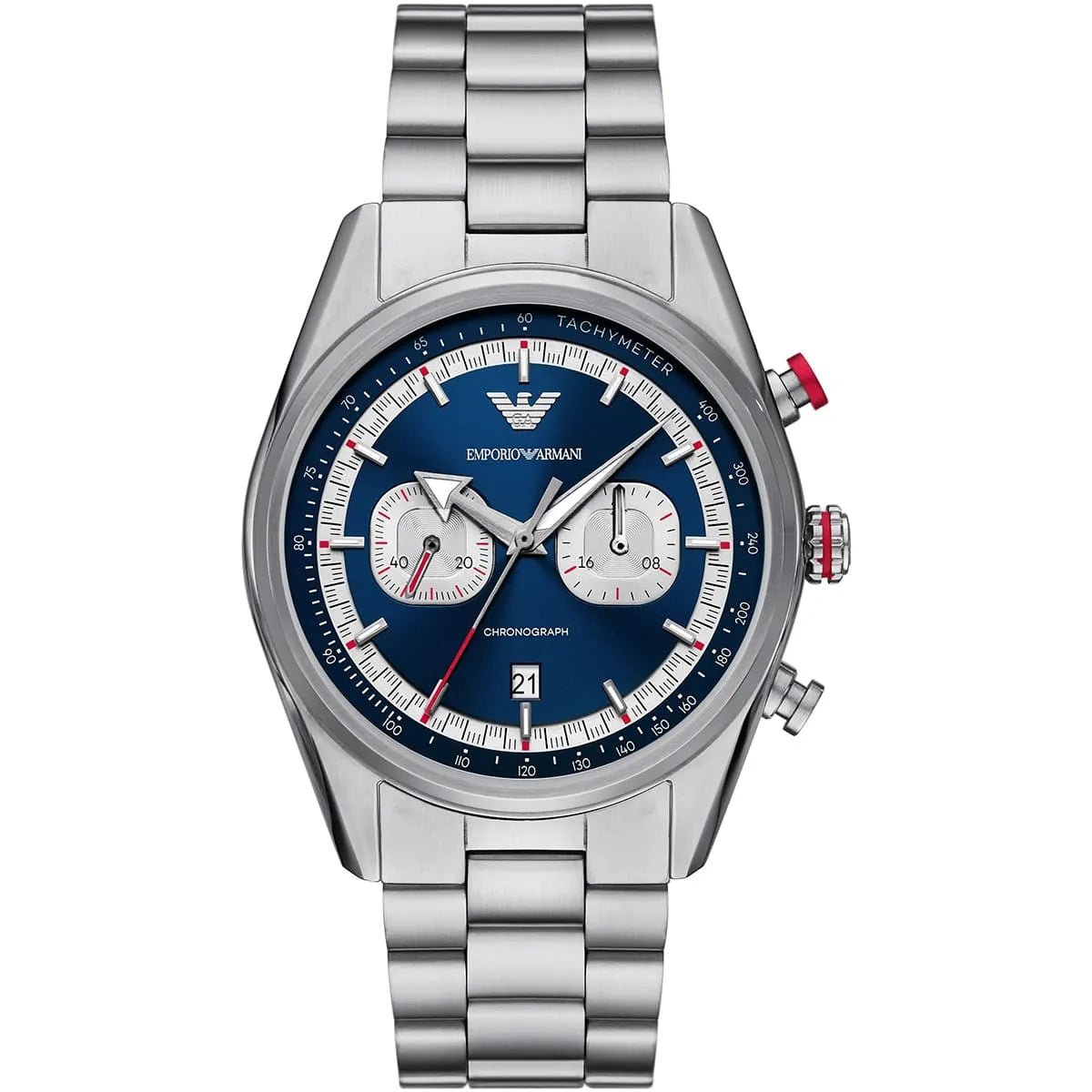 Emporio Armani Men’s Quartz Silver Stainless Steel Blue Dial 42mm Watch AR11676