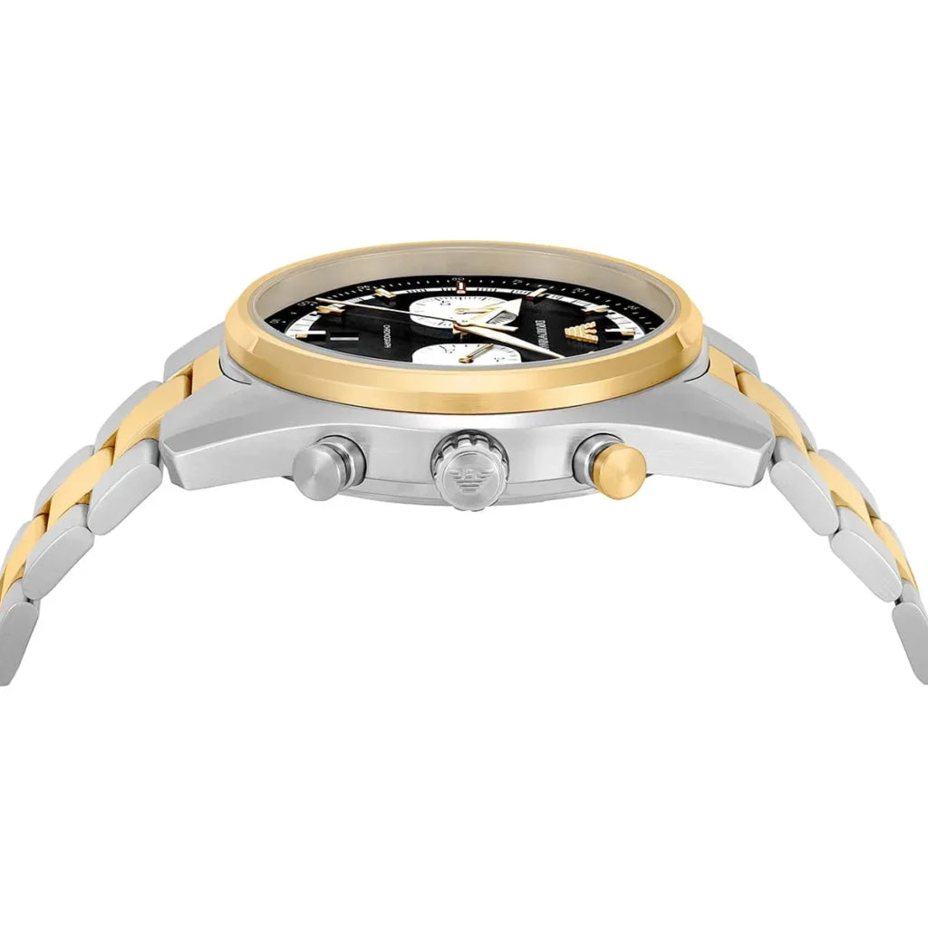 Emporio Armani Men’s Quartz Two-Tone Stainless Steel Black Dial 42mm Watch AR11678