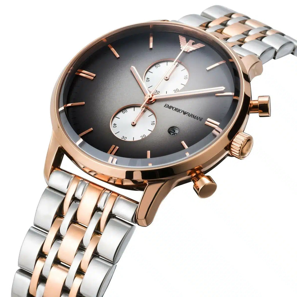 Emporio Armani Men’s Chronograph Quartz Two-tone Stainless Steel 43mm Watch AR1721