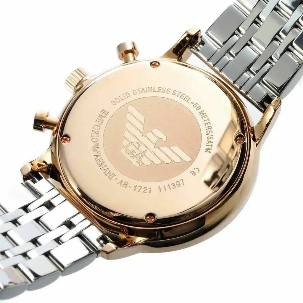 Emporio Armani Men’s Chronograph Quartz Two-tone Stainless Steel 43mm Watch AR1721