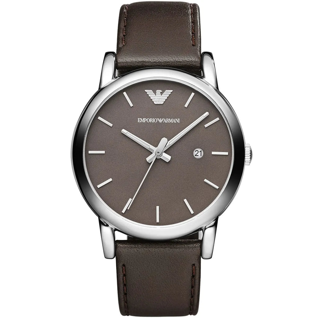 Emporio Armani Men’s Quartz Leather Strap Brown Dial 41mm Watch AR1729