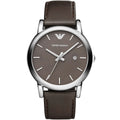 Emporio Armani Men’s Quartz Leather Strap Brown Dial 41mm Watch AR1729