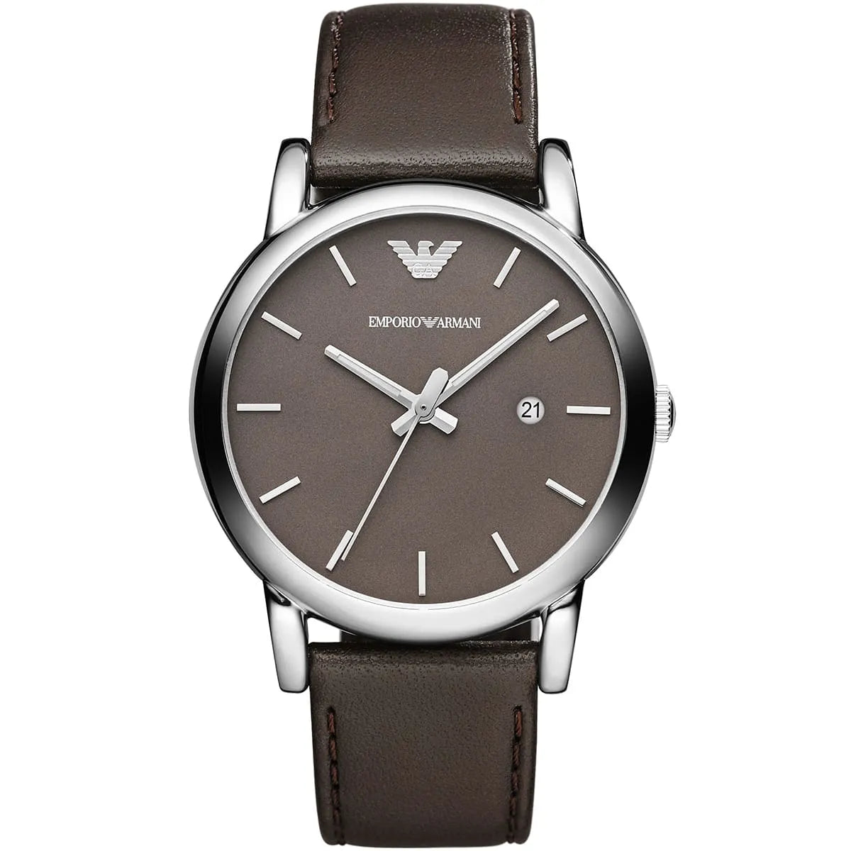 Emporio Armani Men’s Quartz Leather Strap Brown Dial 41mm Watch AR1729