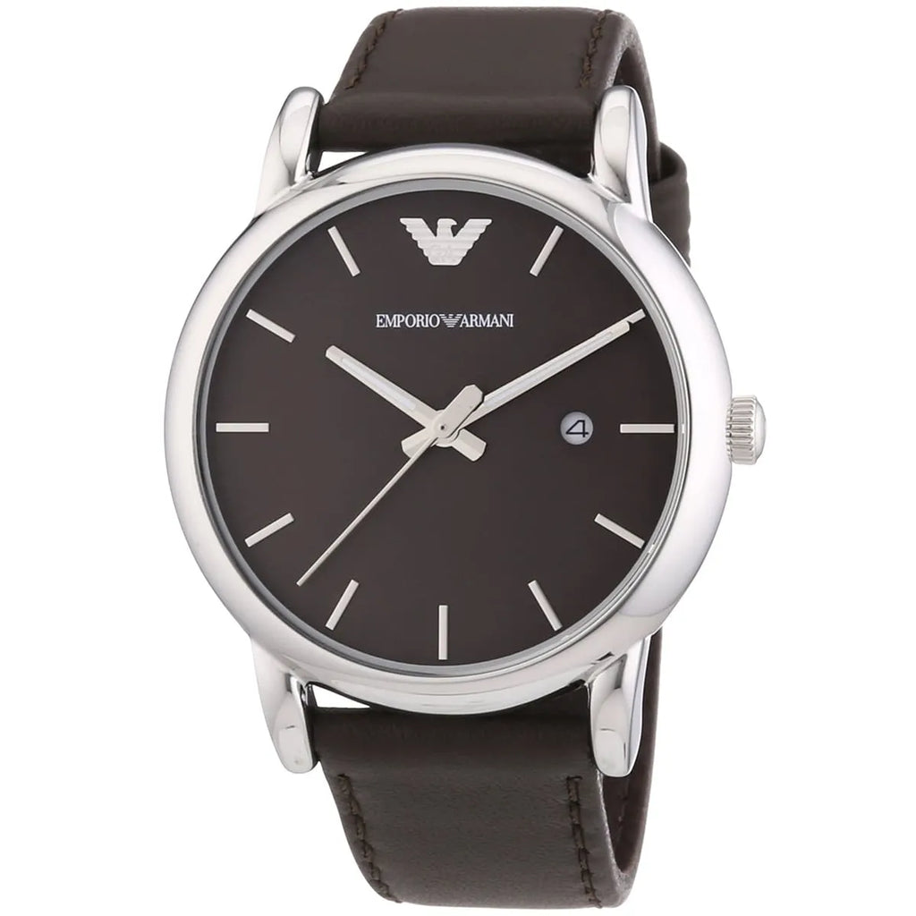 Emporio Armani Men’s Quartz Leather Strap Brown Dial 41mm Watch AR1729