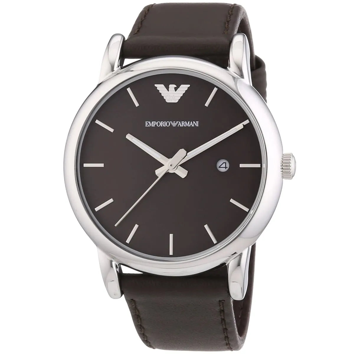 Emporio Armani Men’s Quartz Leather Strap Brown Dial 41mm Watch AR1729
