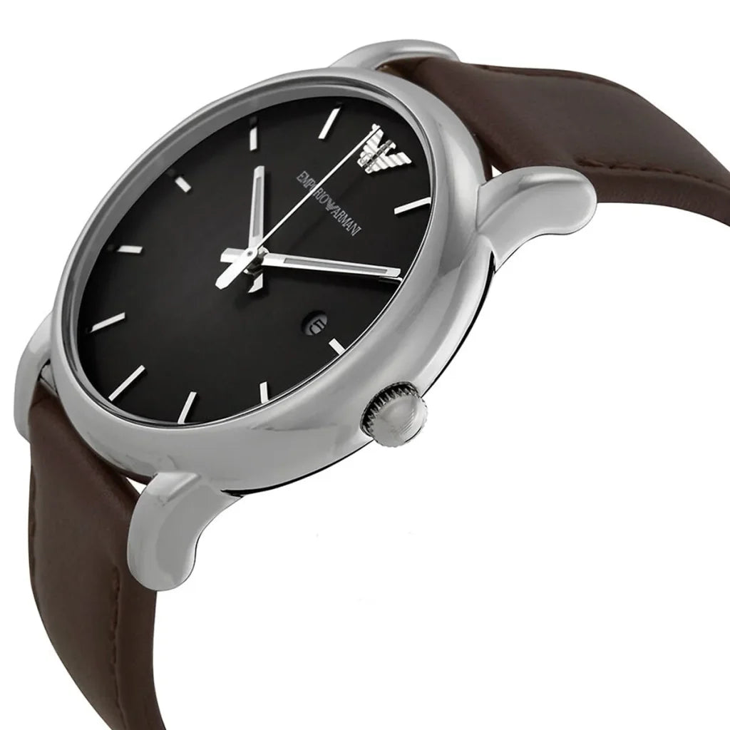 Emporio Armani Men’s Quartz Leather Strap Brown Dial 41mm Watch AR1729