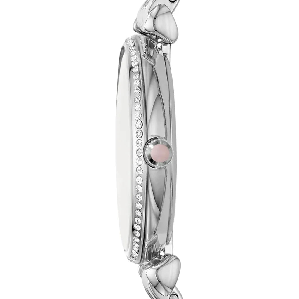 Emporio Armani Women’s Quartz Silver Stainless Steel Pink Mother Of Pearl Dial 32mm Watch AR1779