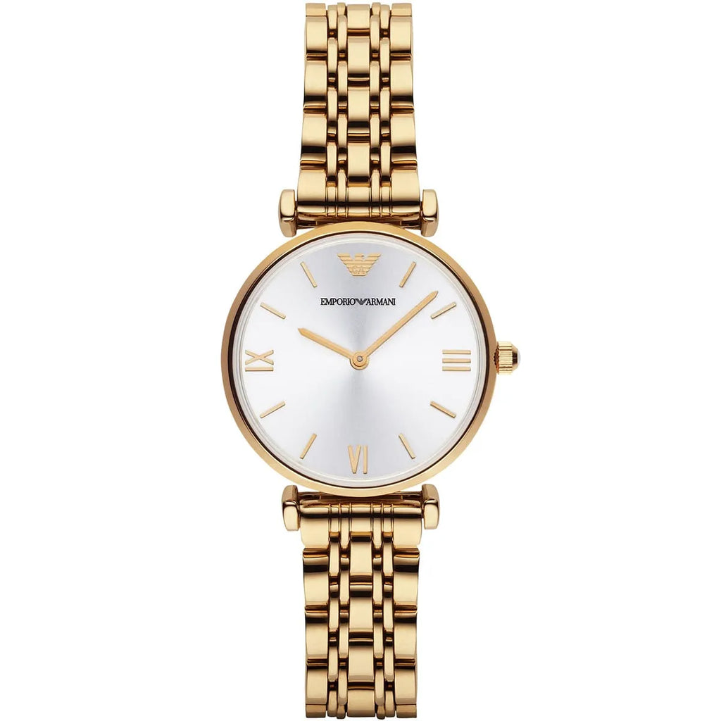 Emporio Armani Women’s Analog Stainless Steel Silver Dial 32mm Watch AR1877