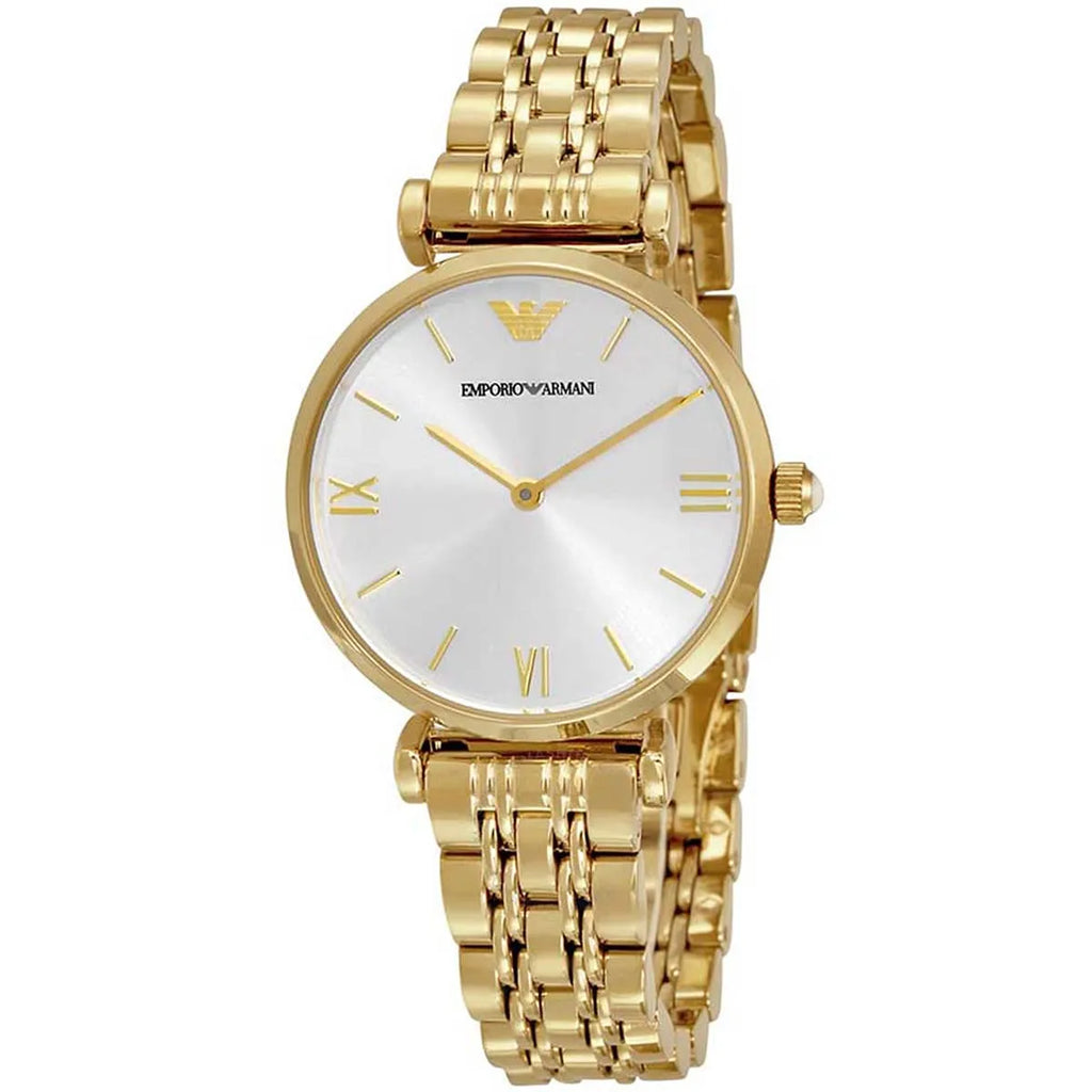 Emporio Armani Women’s Analog Stainless Steel Silver Dial 32mm Watch AR1877