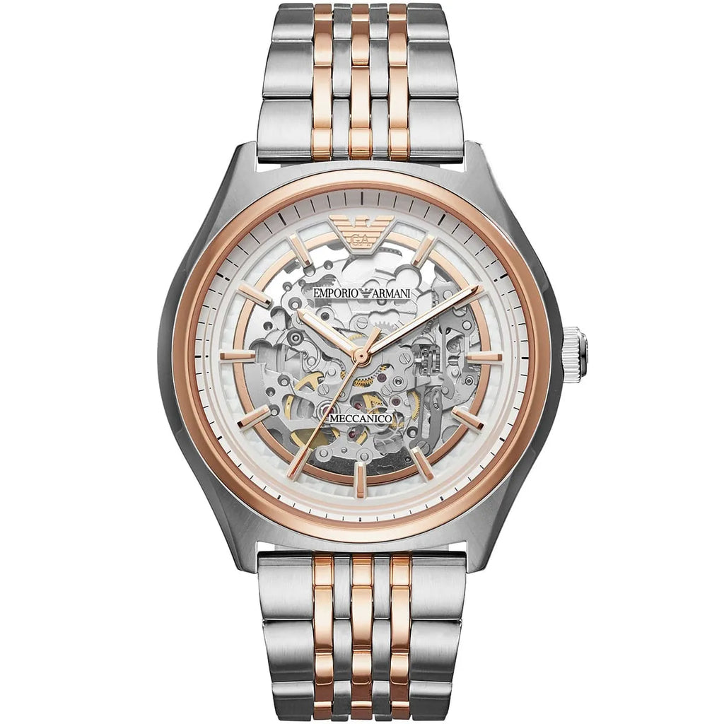 Emporio Armani Men’s Automatic Two-Two Stainless Steel White Dial 43mm AR60002