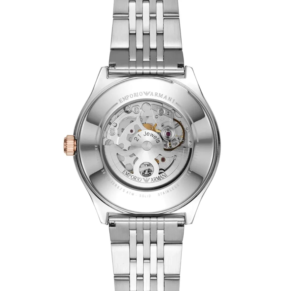 Emporio Armani Men’s Automatic Two-Two Stainless Steel White Dial 43mm AR60002