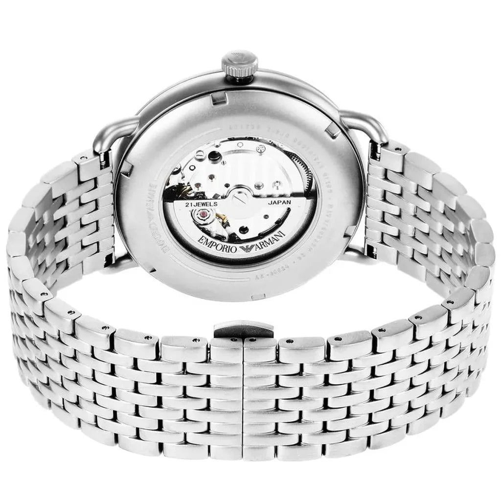Emporio Armani Men’s Automatic Stainless Steel Blue Dial 43mm Watch AR60024