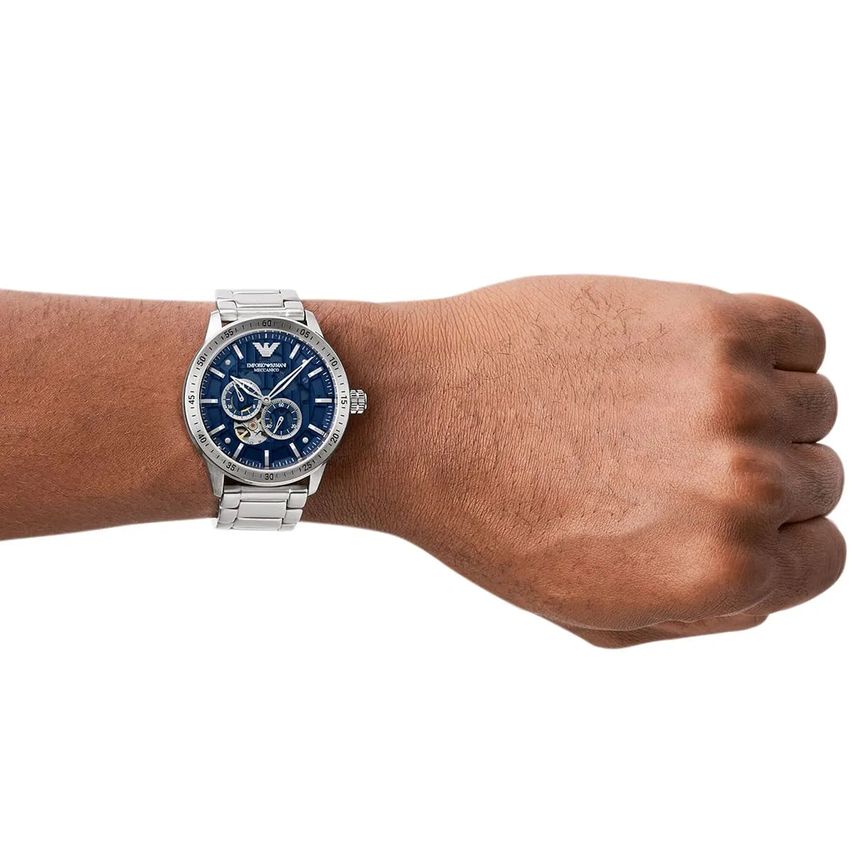 Emporio Armani Men’s Automatic Stainless Steel Blue Dial 43mm Watch AR60052