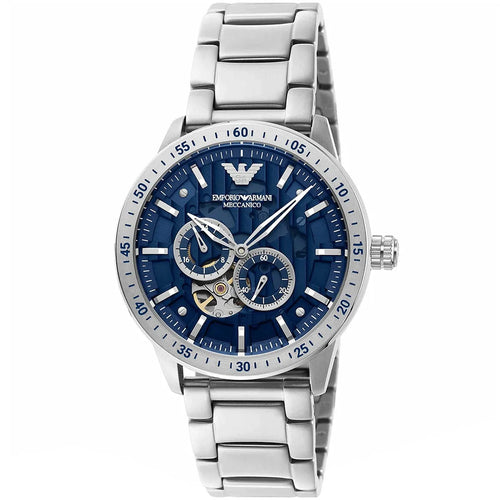 Emporio Armani Men’s Automatic Stainless Steel Blue Dial 43mm Watch AR60052