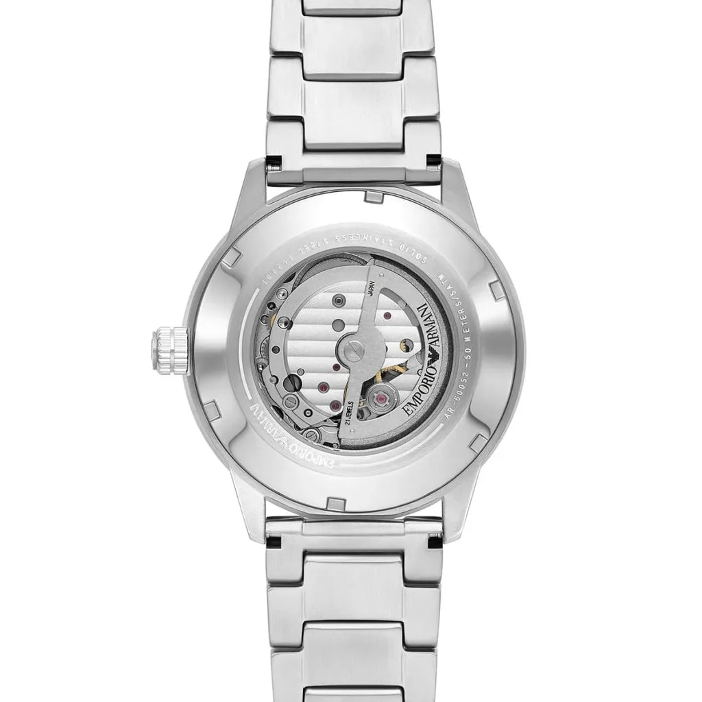 Emporio Armani Men’s Automatic Stainless Steel Blue Dial 43mm Watch AR60052