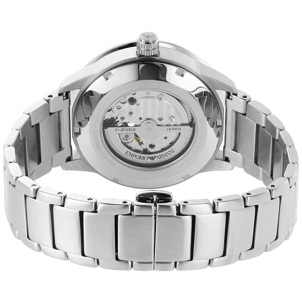 Emporio Armani Men’s Automatic Stainless Steel Blue Dial 43mm Watch AR60052
