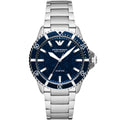 Emporio Armani Men’s Automatic Silver Stainless Steel Blue Dial 42mm Watch AR60059