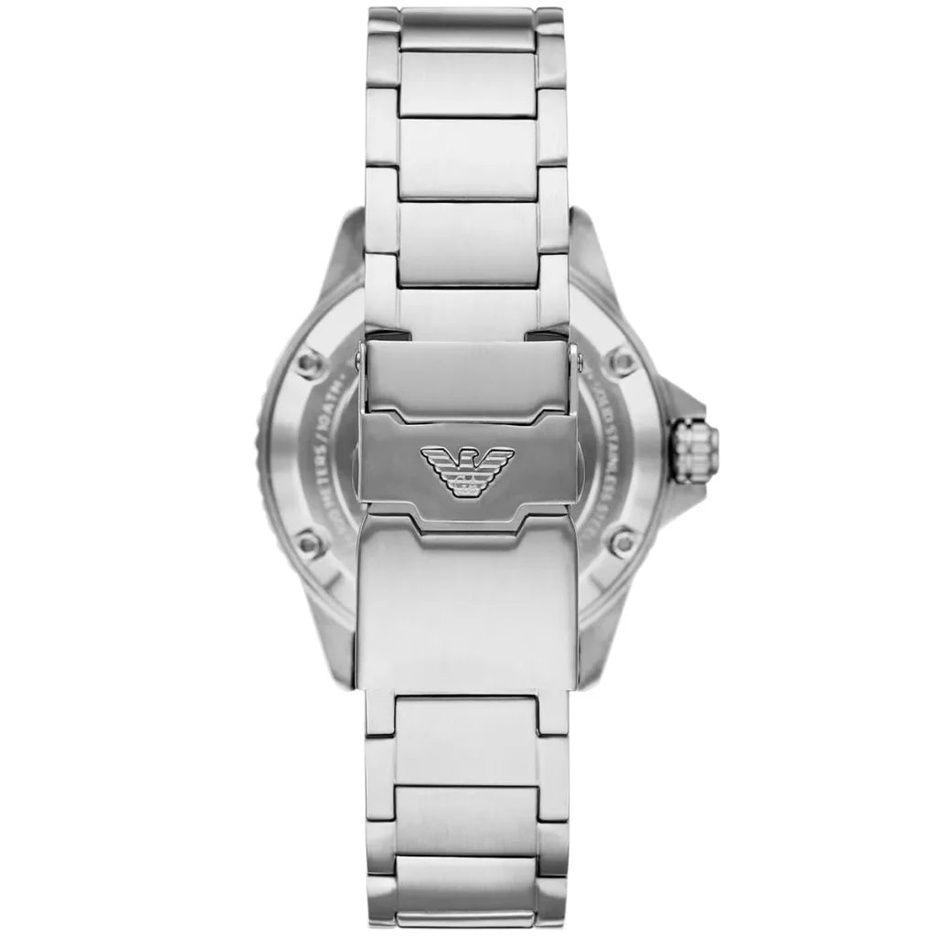 Emporio Armani Men’s Automatic Silver Stainless Steel Blue Dial 42mm Watch AR60059