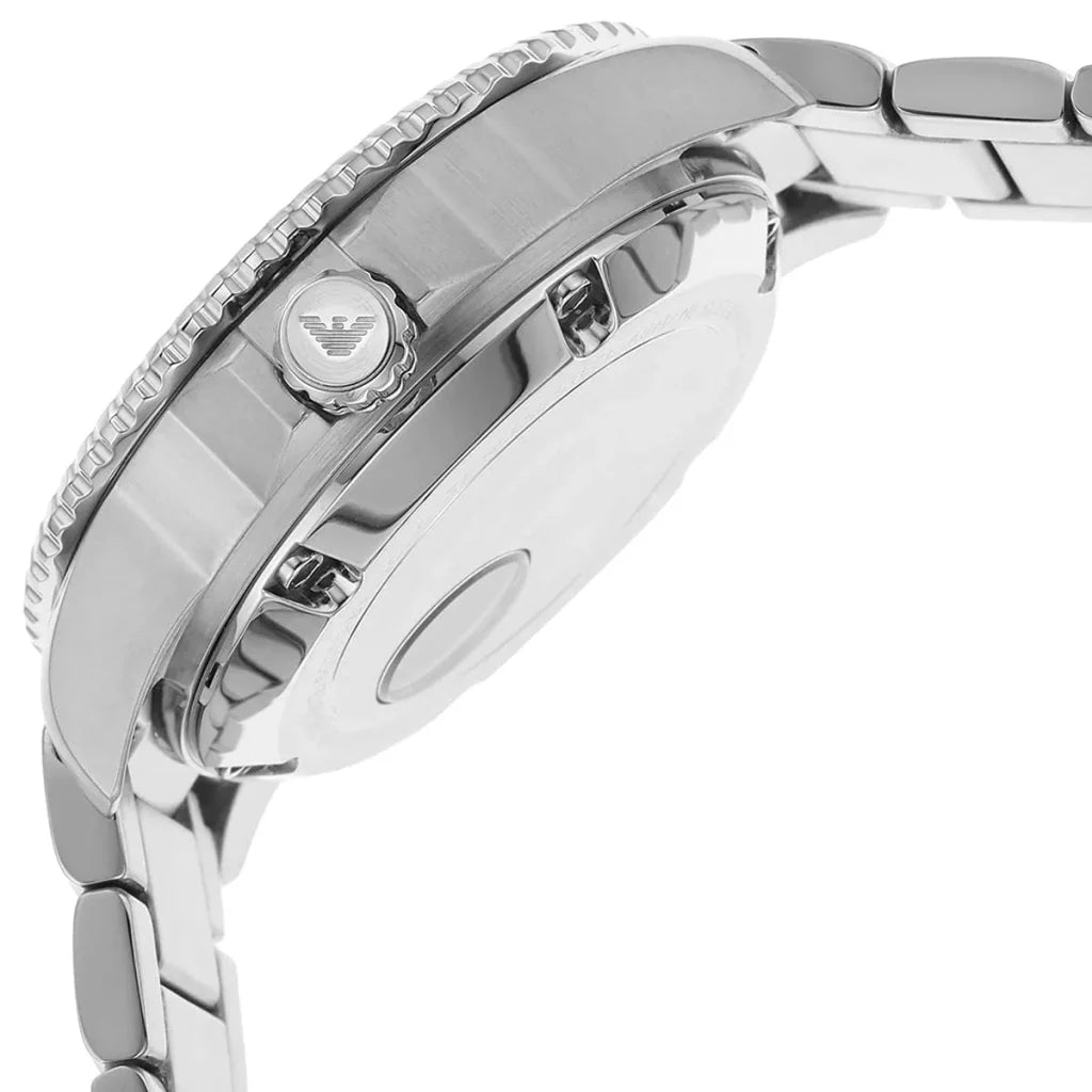 Emporio Armani Men’s Automatic Silver Stainless Steel Blue Dial 42mm Watch AR60059
