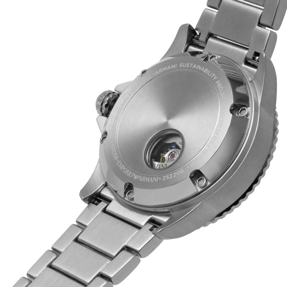 Emporio Armani Men’s Automatic Silver Stainless Steel Green Dial 42mm Watch AR60061