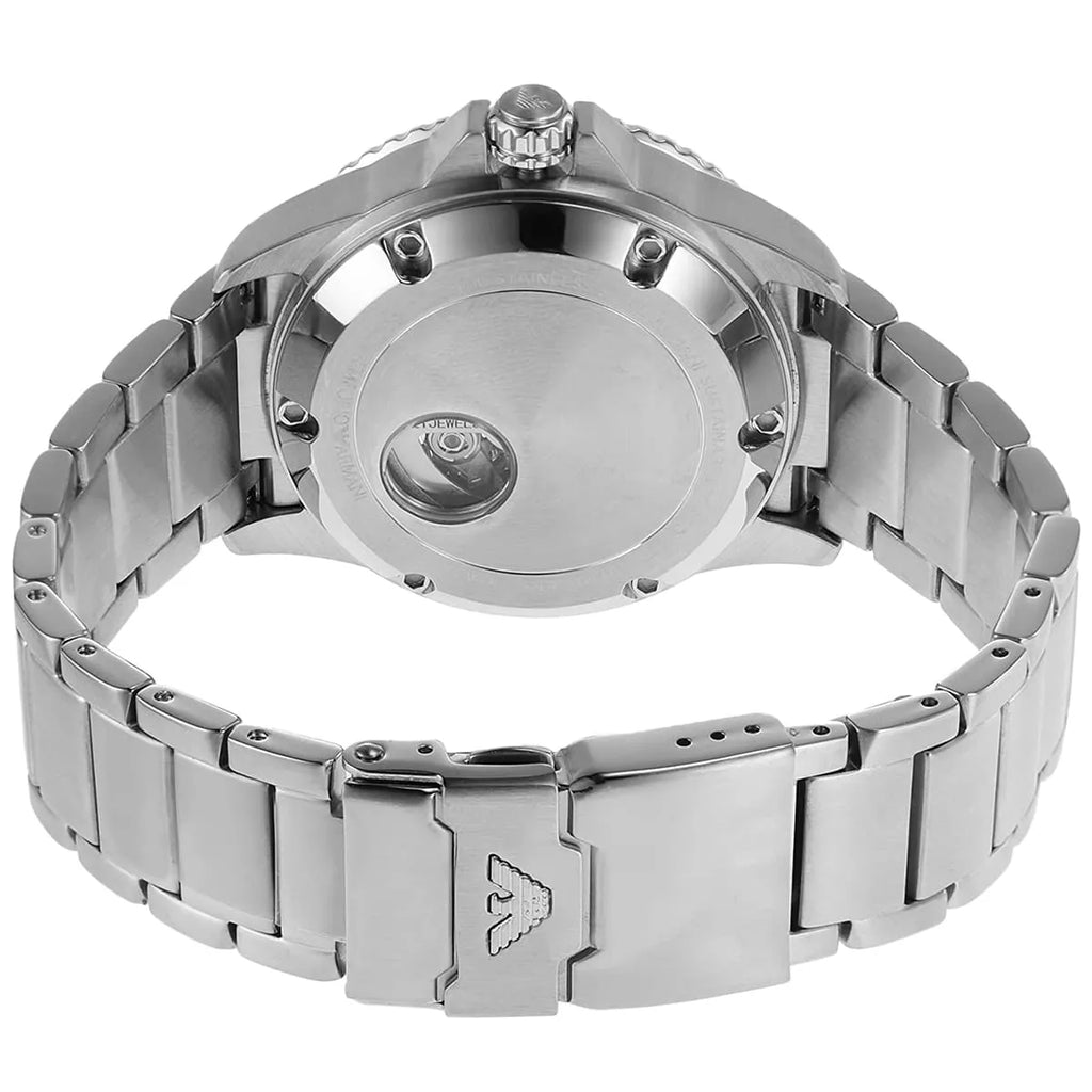 Emporio Armani Men’s Automatic Silver Stainless Steel Green Dial 42mm Watch AR60061