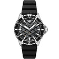 Emporio Armani Men’s Automatic Black Silicone Strap Black Dial 42mm Watch AR60062