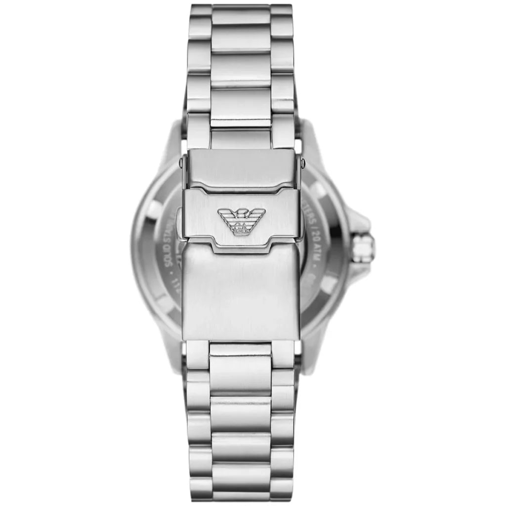 Emporio Armani Men’s Automatic Silver Stainless Steel Green Dial 42mm Watch AR60080