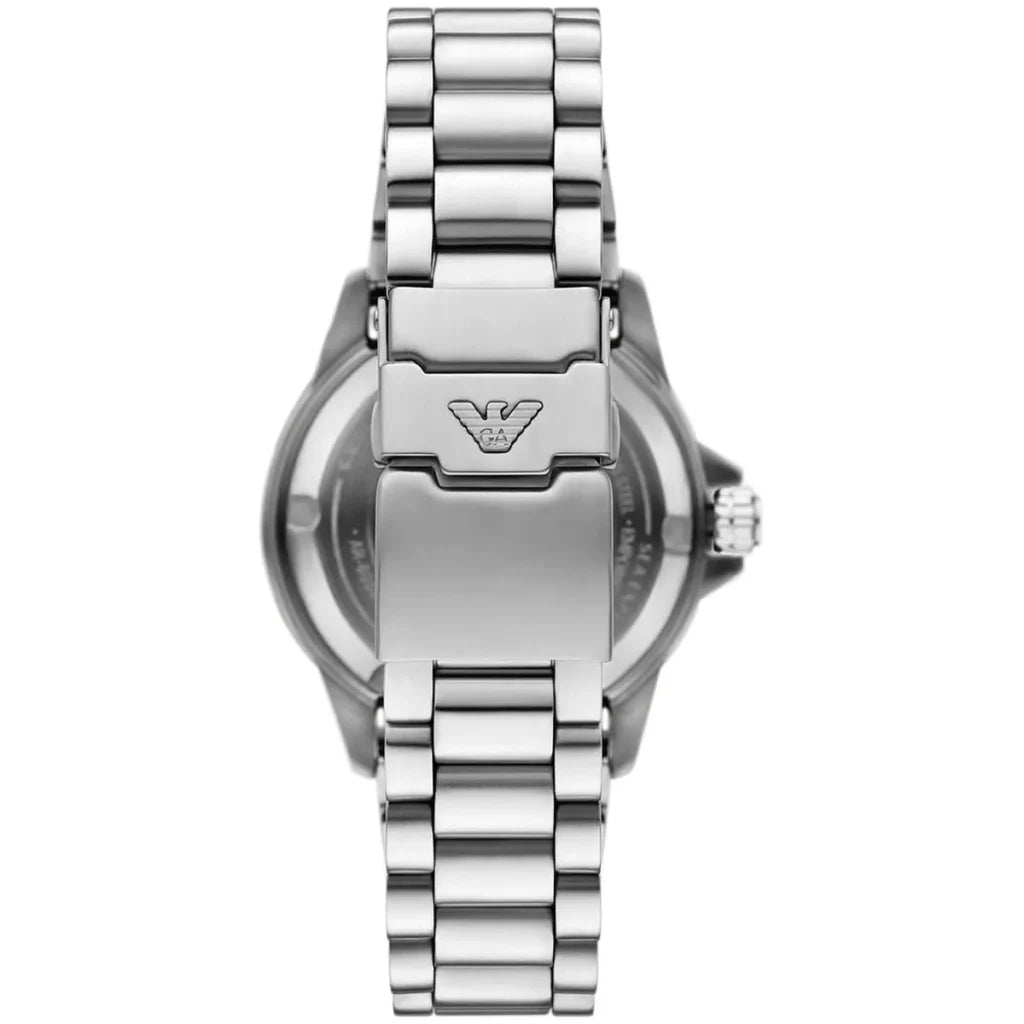 Emporio Armani Men’s Automatic Silver Stainless Steel Yellow Dial 42mm Watch AR60083