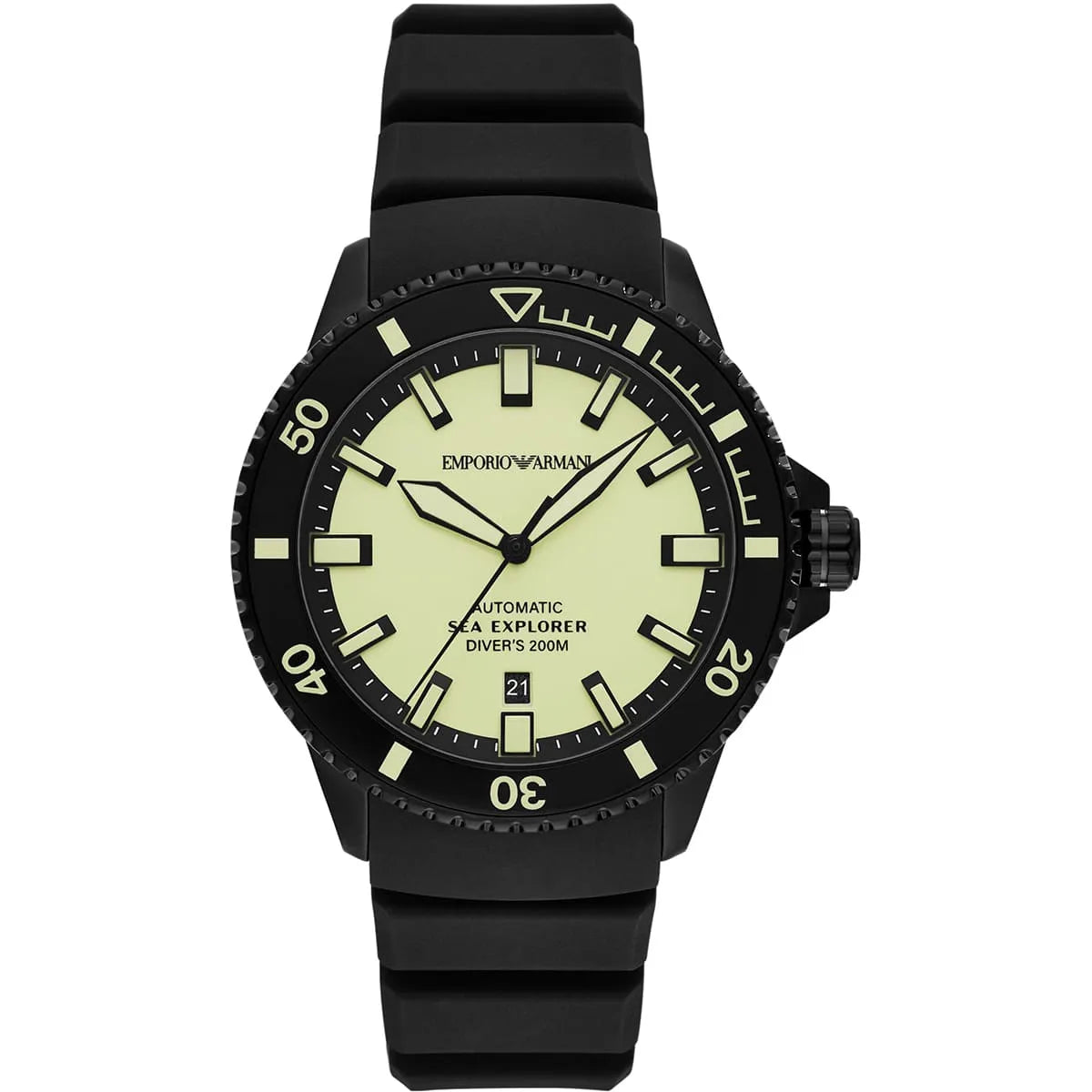Emporio Armani Men’s Automatic Sea Explorer Yellow Dial Men's 42mm Watch AR60085
