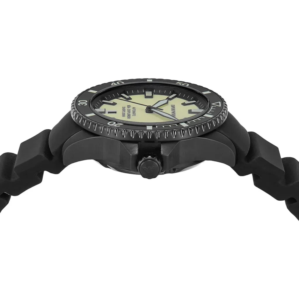 Emporio Armani Men’s Automatic Sea Explorer Yellow Dial Men's 42mm Watch AR60085