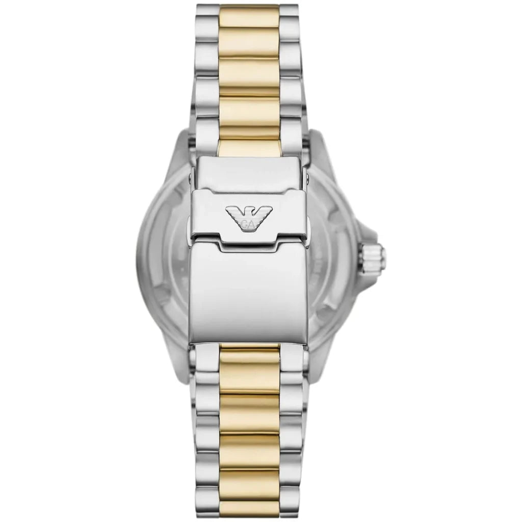 Emporio Armani Men’s Automatic Two-Tone Stainless Steel Black Dial 42mm Watch AR60089