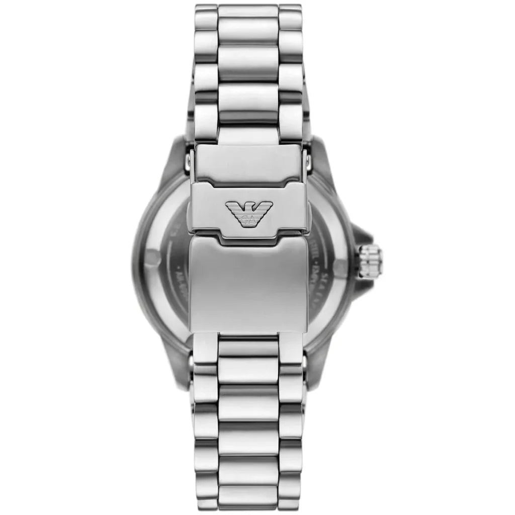Emporio Armani Men’s Automatic Silver Stainless Steel Blue Dial 42mm Watch AR60090