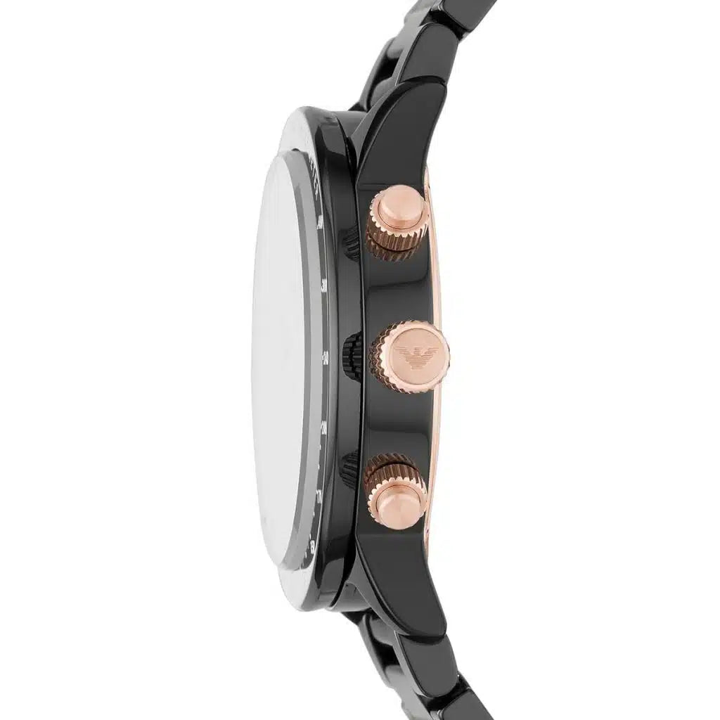 Emporio Armani Men’s Quartz Black Ceramic Black Dial 43mm Watch AR70002