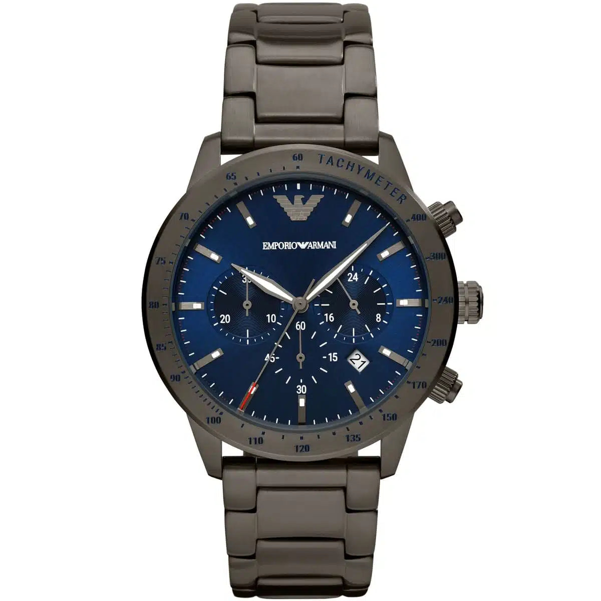 Emporio Armani Men’s Analogue Quartz Chronograph Blue Dial Stainless Steel 44mm Watch AR80045