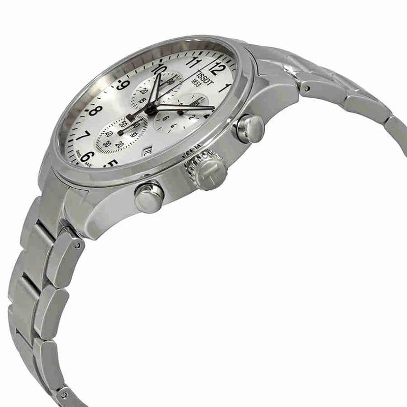 TISSOT Men’s Quartz Swiss Made Stainless Steel Silver Dial 45mm Watch T116.617.11.037.00
