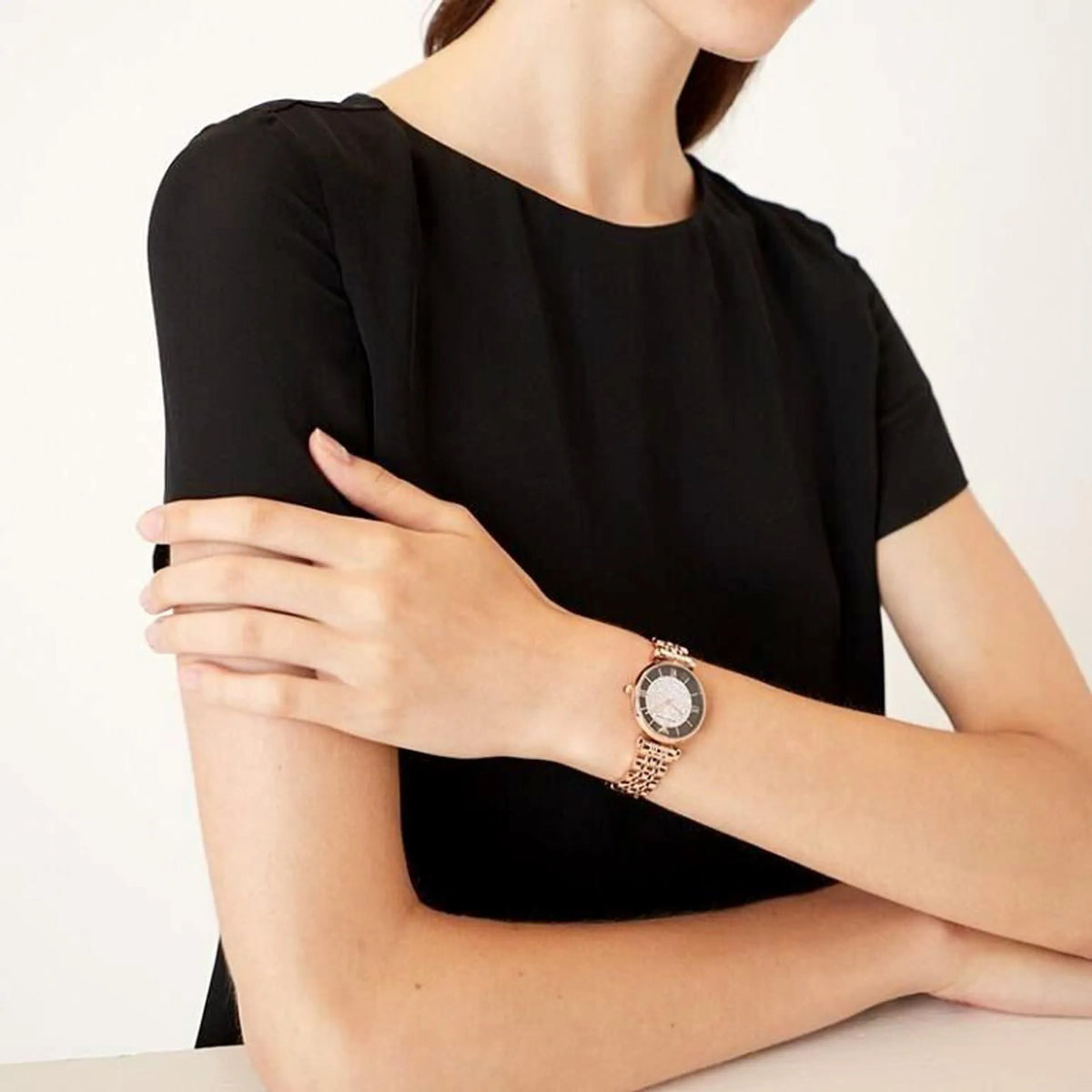 Emporio Armani Women’s Quartz Stainless Steel Brown Dial 32mm Watch AR11402